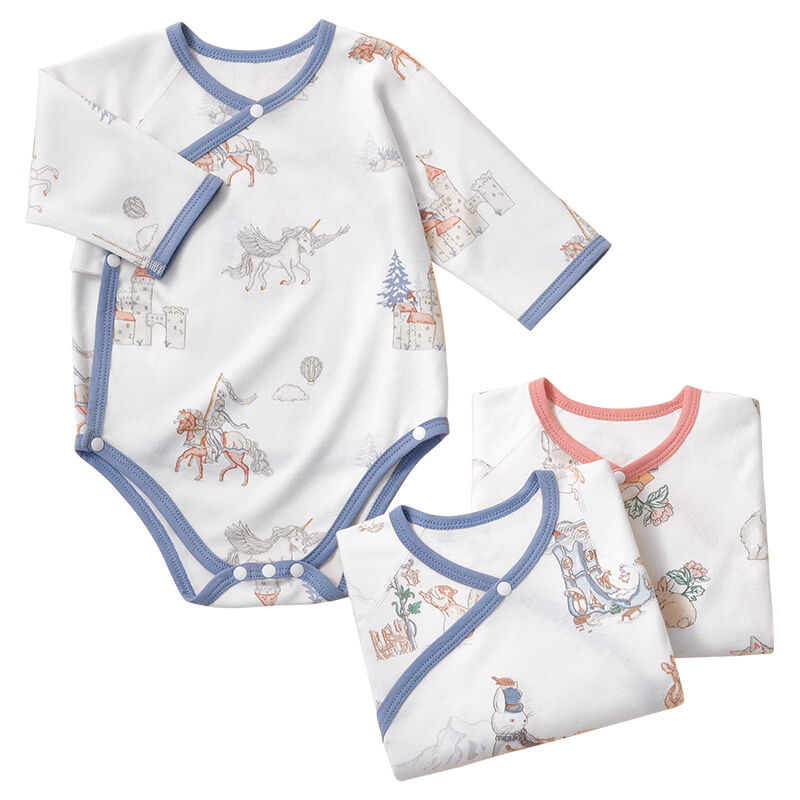 Soft 50% Cotton 50% Viscose Baby Romper Comfortable Breathable Infant Bodysuit for 0-2 Years Old