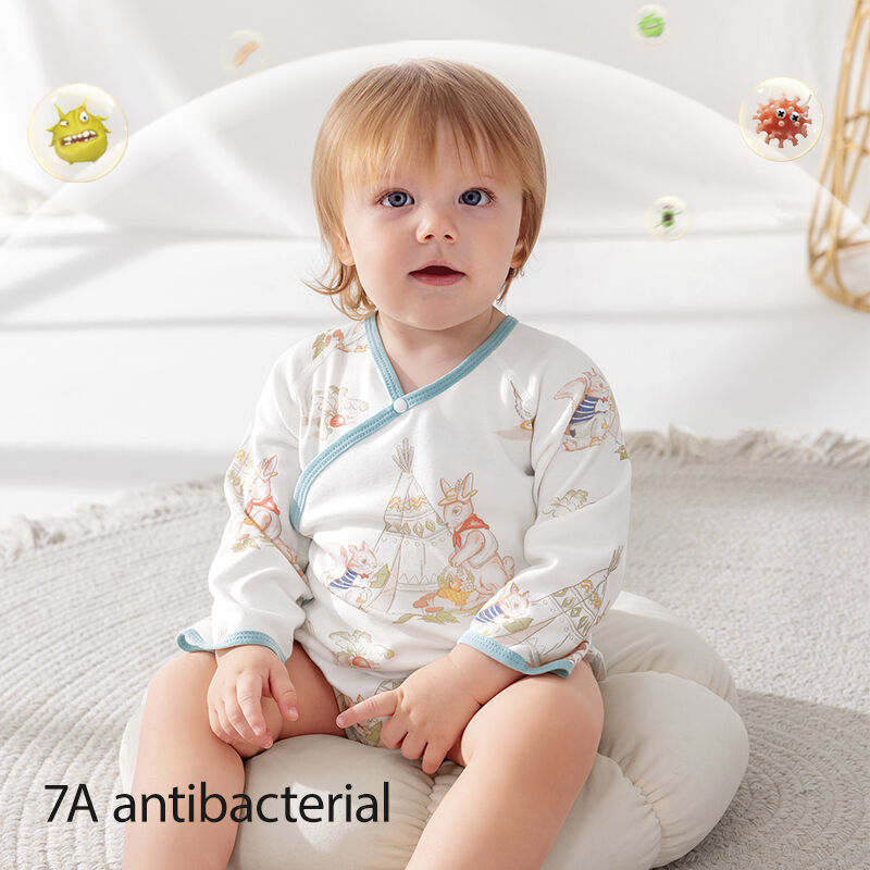 Soft 50% Cotton 50% Viscose Baby Romper Comfortable Breathable Infant Bodysuit for 0-2 Years Old