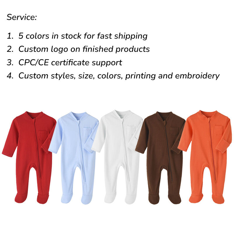 CPC Certified 100% Cotton Customizable Breathable Baby Rompers and Infant Jumpsuit for 3-12 Months