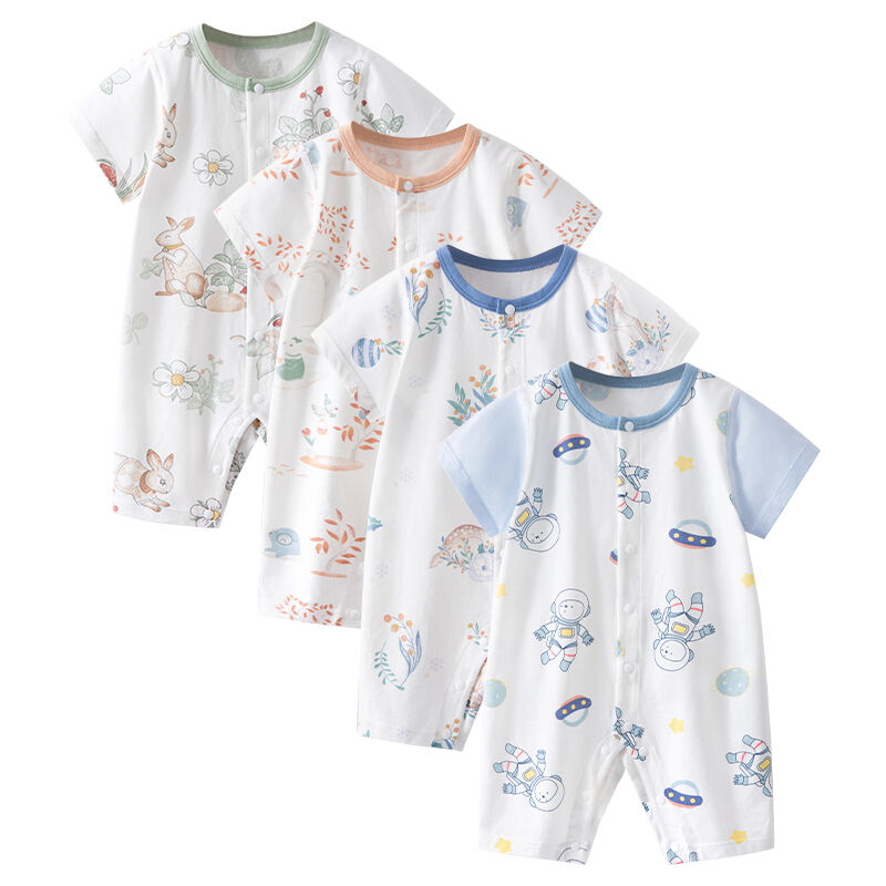 Custom Design 100% Cotton Breathable Fabric Baby Romper and Infant Onesie for Newborn Comfort