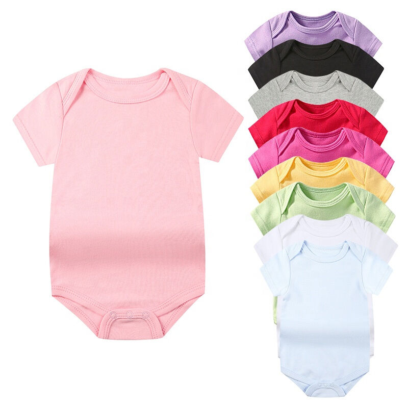 Combed Cotton Baby Romper with Breathable Fabric and Custom Logo for Newborn Jumpsuit