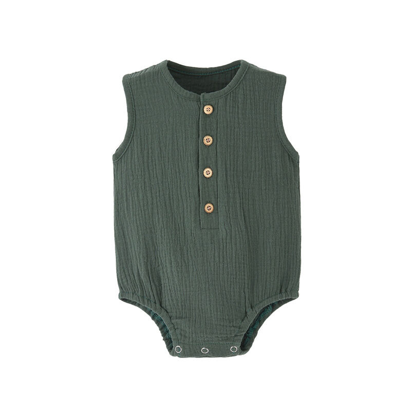 100% Cotton Baby Romper with Breathable Fabric and Custom Designs for Newborns