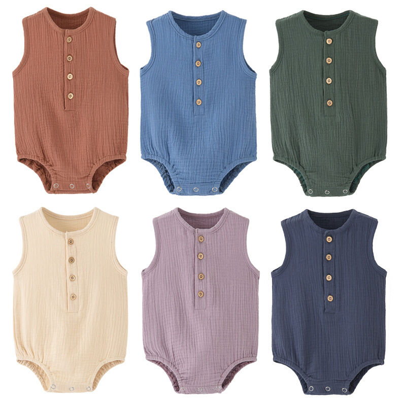 Eco-friendly 100% Cotton Baby Romper with Custom Designs for Newborns and Infants