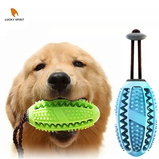TPR Material Dog Chew Toy with Double Layer Teeth Grinding Tunnel and Food Leakage Function for Medium and Large Dogs