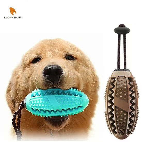 TPR Material Dog Chew Toy with Double Layer Teeth Grinding Tunnel and Food Leakage Function for Medium and Large Dogs