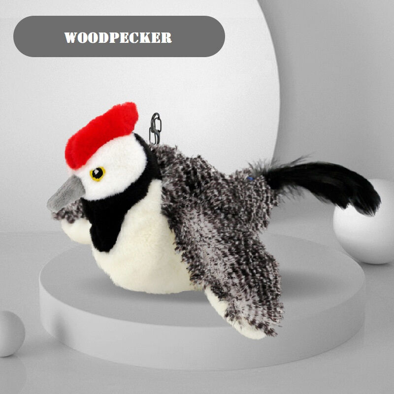USB Rechargeable Interactive Cat Toy with Motion Sensor Activated Flying Bird and Realistic Sparrow Modeling
