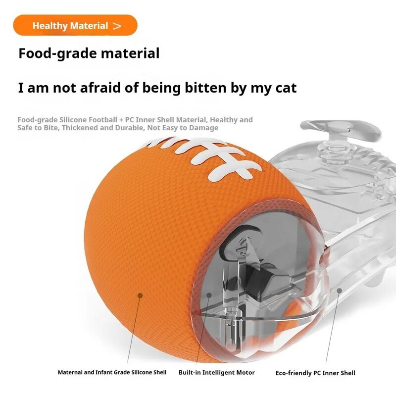 Durable PVC Cat Treat Dispenser with LED Light and Slow Feeding Design Interactive Cat Toy