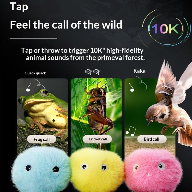 Interactive Cat Toy with ABS Material and Realistic Sounds for Compact Design Playtime