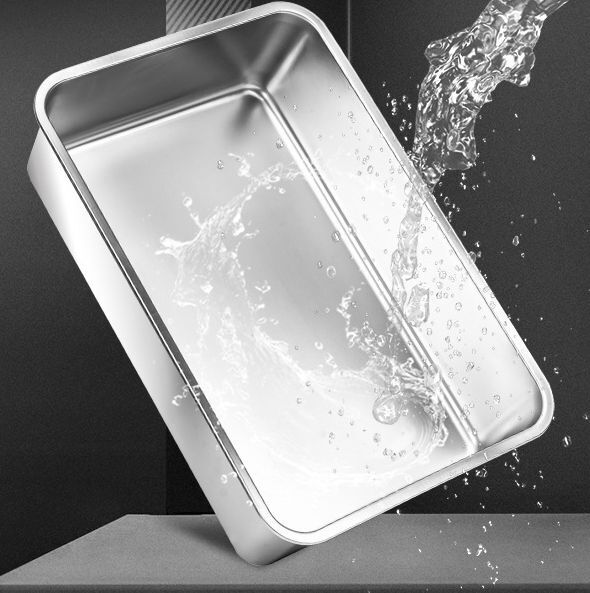 Non-Stick Anti-Leakage Extra Large Stainless Steel Cat Litter Box for Pets with Spacious Design