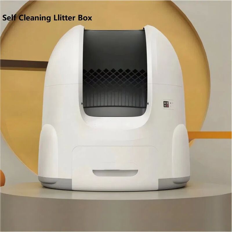 APP Control Smart Automatic Cat Litter Box with Real-Time Odor Monitoring and Auto Record of Toileting Times
