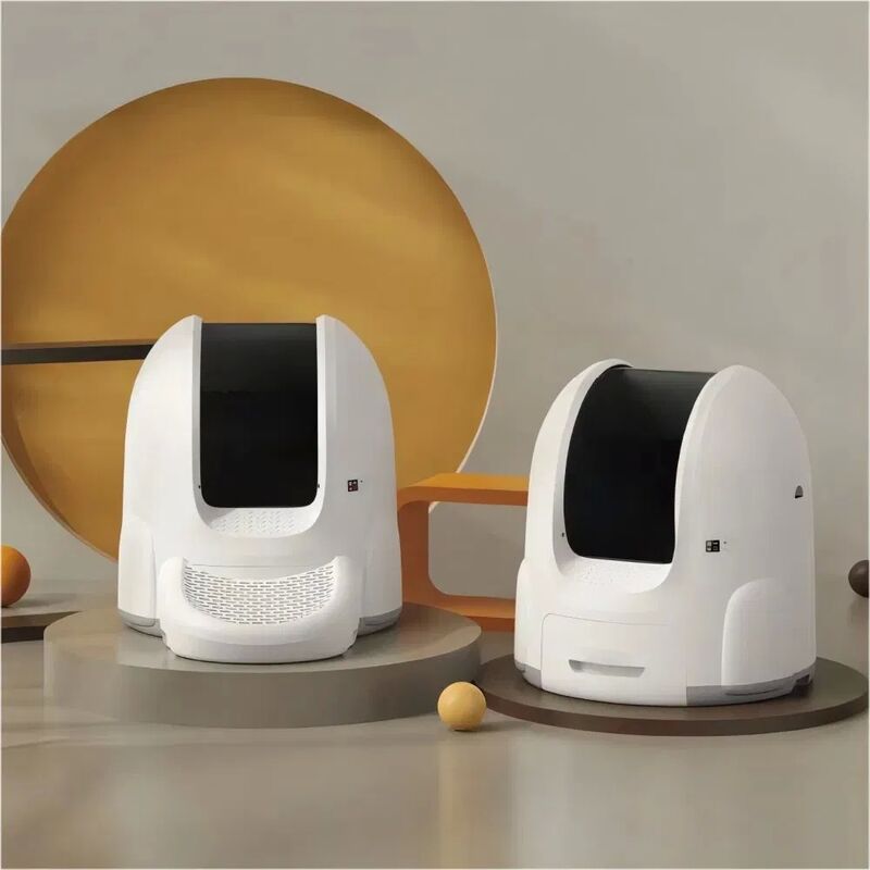 APP Control Smart Automatic Cat Litter Box with Real-Time Odor Monitoring and Auto Record of Toileting Times