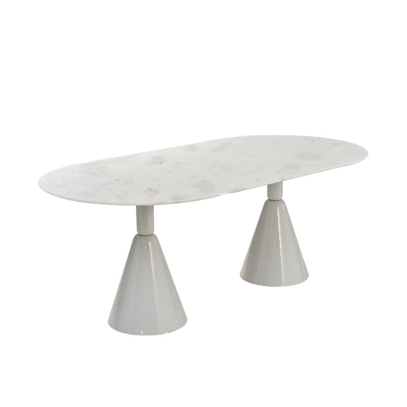 Modern Stylish Design Fish Maw Gold Natural Marble Dining Table with Stainless Steel Leg for Luxurious Hotels