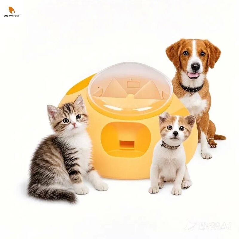 Press-Type Design Puzzle Feeder with Three Colors and PP+TPR Material for Cats and Dogs