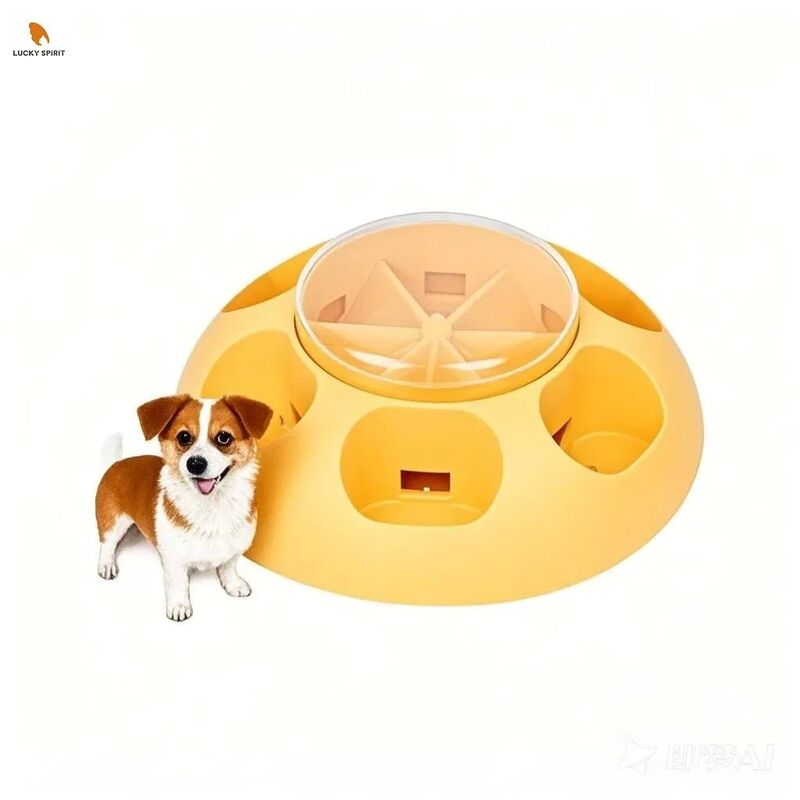 Press-Type Design Puzzle Feeder with Three Colors and PP+TPR Material for Cats and Dogs