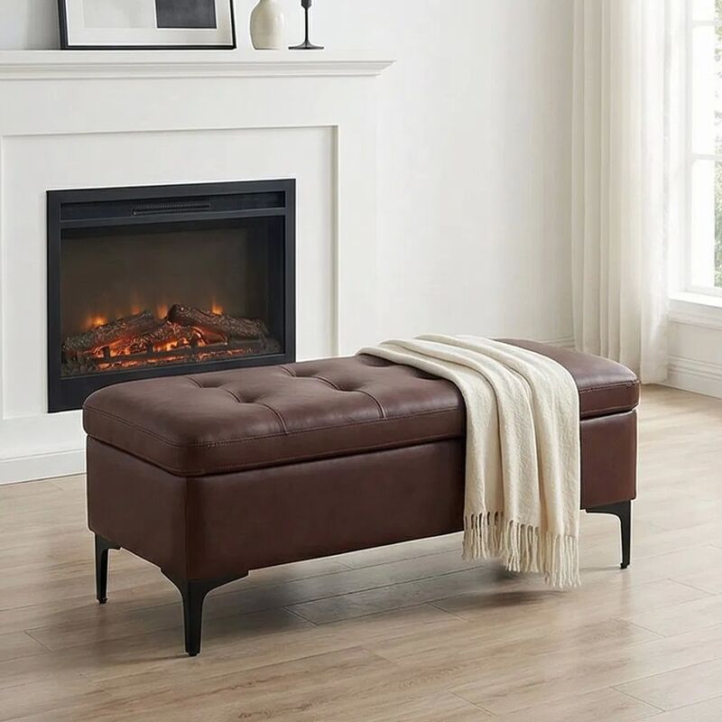 Customized Size Fabric Storage Bench with Storage Function for Small Apartments