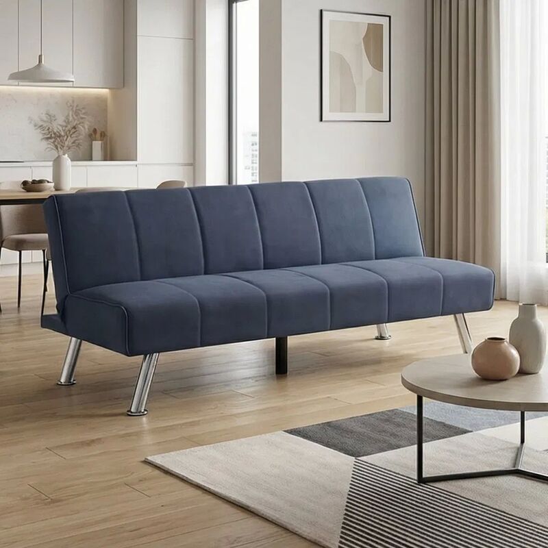 Space-Saving Manual Adjustable Backrest Sleeper Sofa Bed 1810*955*740mm for Home Use