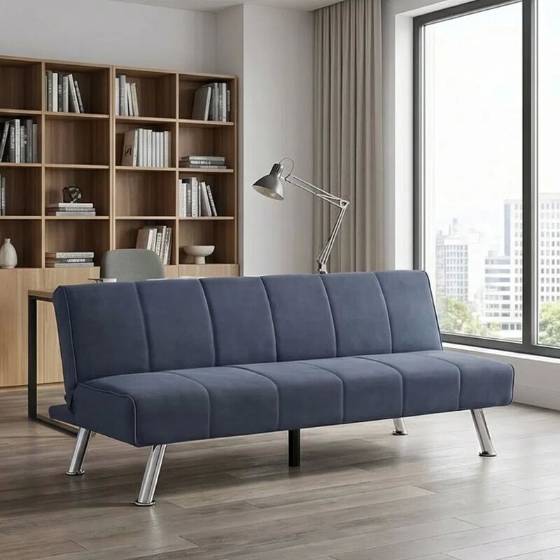 Space-Saving Manual Adjustable Backrest Sleeper Sofa Bed 1810*955*740mm for Home Use