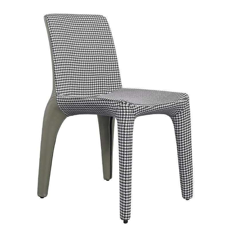 Modern Design Dining Chair with Stainless Steel Leg and Cotton Linen Fabric for Home and Restaurant
