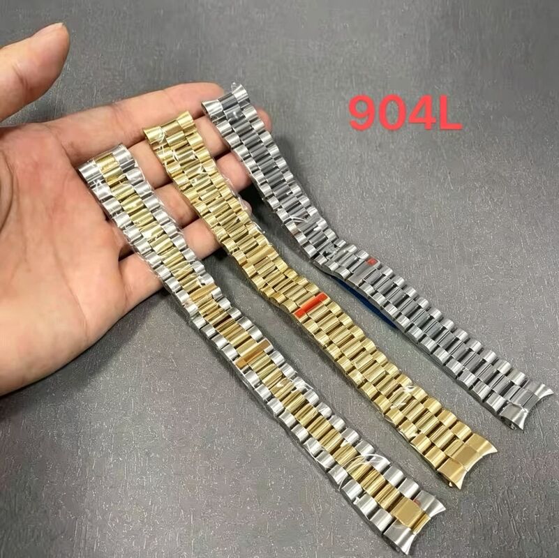 36mm Steel Rlx Armband President Bracelet Dadate Solid 904L Watch Band for datejust Bracelet 20-21mm Watch logo Foldclasp Clasp