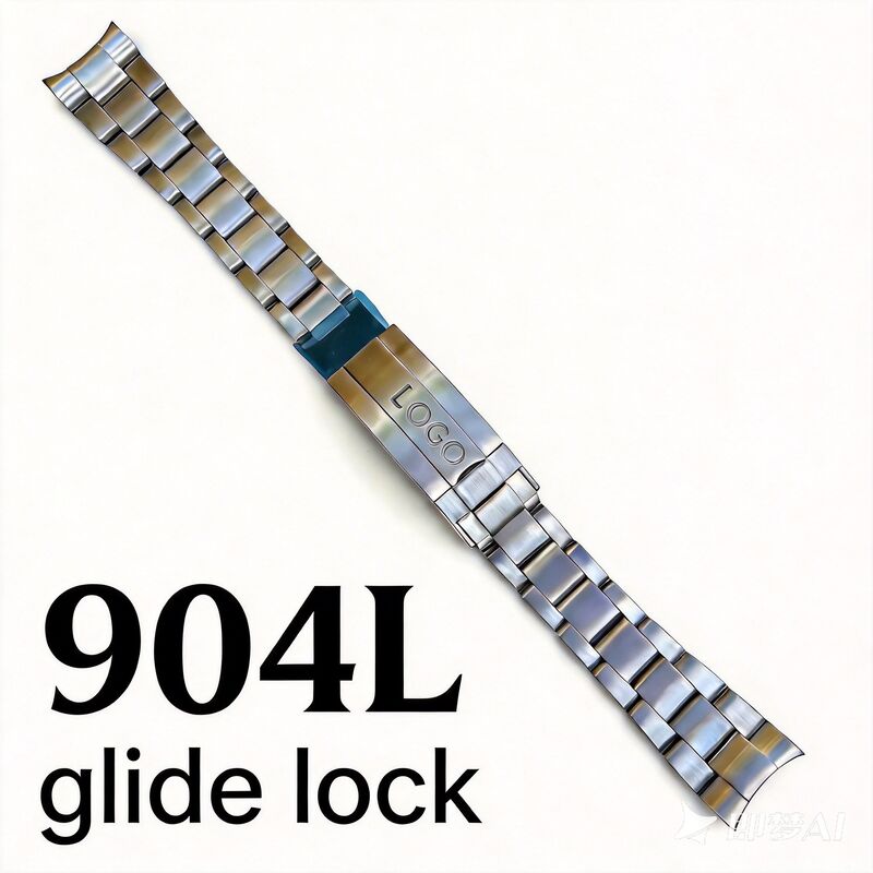 21mm 20mm Glidelock oyster Bracelet Deployment Watch Clasp Band Strap for Rolex oyster Submarine daytona Black White Water Ghost