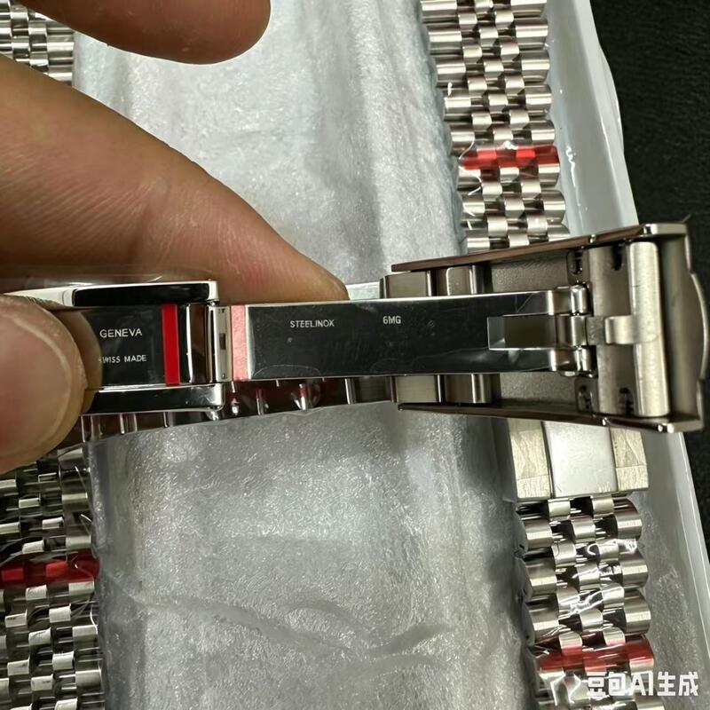 904L Luxus-Metalluhrband 21mm gekrümmter Massivstahl-Uhrarmband für Rolex-Date nur 41mm Uhrkoffer