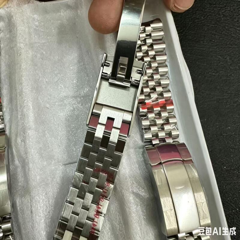 904L Luxus-Metalluhrband 21mm gekrümmter Massivstahl-Uhrarmband für Rolex-Date nur 41mm Uhrkoffer
