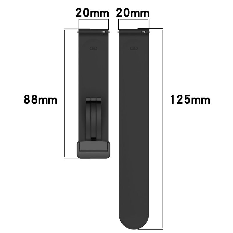 Magnetic Buckle 20mm 22mm Universal Watchbands Silicone Watch Band Strap for Garmin / Huawei / Samsung Galaxy Watch