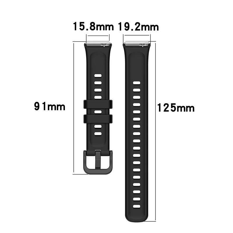 Silicone Watchband for Huawei Band 7 Smart Watch Strap Soft Wristband Sport Bracelet Replacement Strap Women Men Metal Head