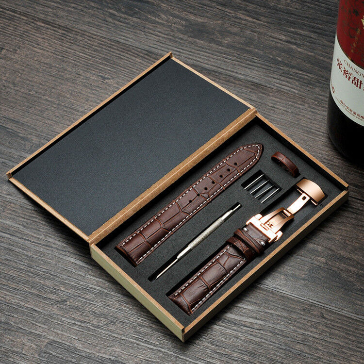SWstrap Leather Watch Straps Genuine Leather Strap 12-24MM Vintage Watch Tool Kit Butterfly Cow Leather Watch Smart Bands