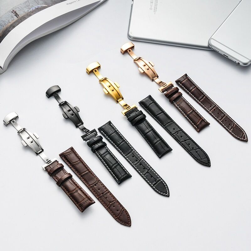 SWstrap Leather Watch Straps Genuine Leather Strap 12-24MM Vintage Watch Tool Kit Butterfly Cow Leather Watch Smart Bands