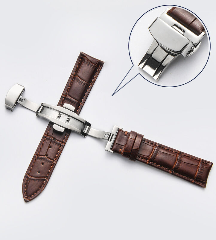 SWstrap Leather Watch Straps Genuine Leather Strap 12-24MM Vintage Watch Tool Kit Butterfly Cow Leather Watch Smart Bands
