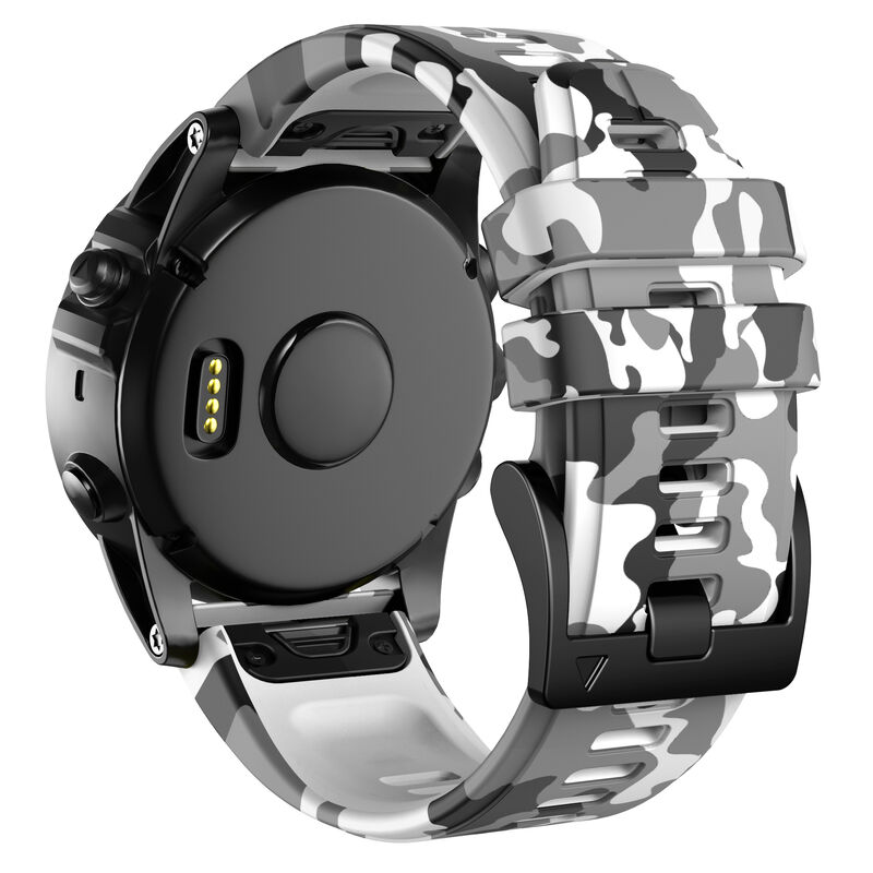 26mm 22mm QuickFit Camouflage Silicone Strap for Garmin Fenix 7 7X 6 6X 5 5X Plus/Epix Gen 2 Watch Band Bracelet