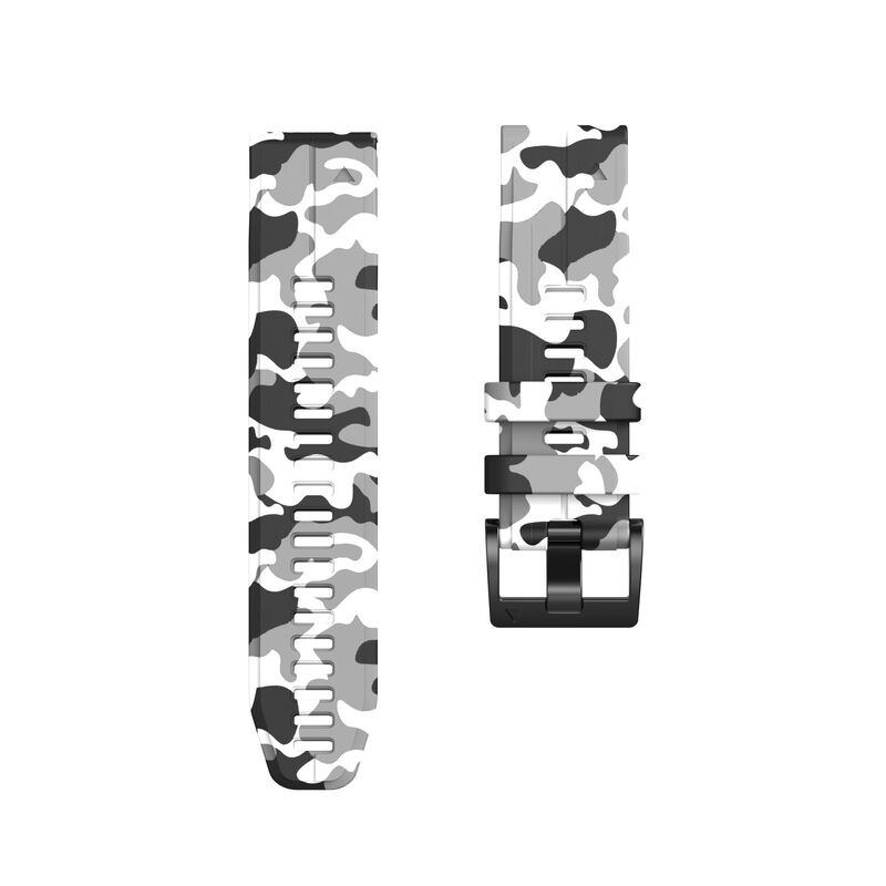 26mm 22mm QuickFit Camouflage Silicone Strap for Garmin Fenix 7 7X 6 6X 5 5X Plus/Epix Gen 2 Watch Band Bracelet