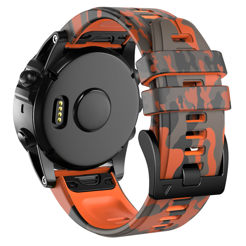 26mm 22mm QuickFit Camouflage Silicone Strap for Garmin Fenix 7 7X 6 6X 5 5X Plus/Epix Gen 2 Watch Band Bracelet
