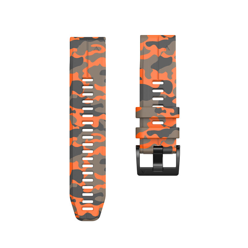 26mm 22mm QuickFit Camouflage Silicone Strap for Garmin Fenix 7 7X 6 6X 5 5X Plus/Epix Gen 2 Watch Band Bracelet