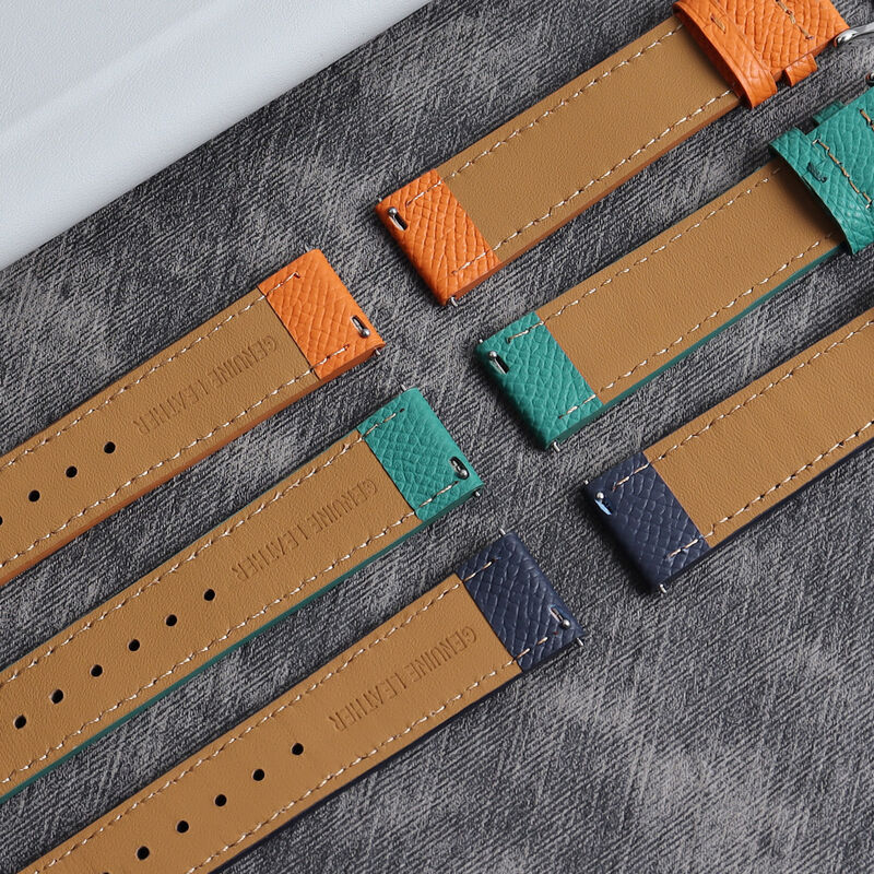 Genuine Leather Watch Bands For Blancpain X Swatch 22mm Epsom Watch Strap Palm Pattern Quick Release Full Grain