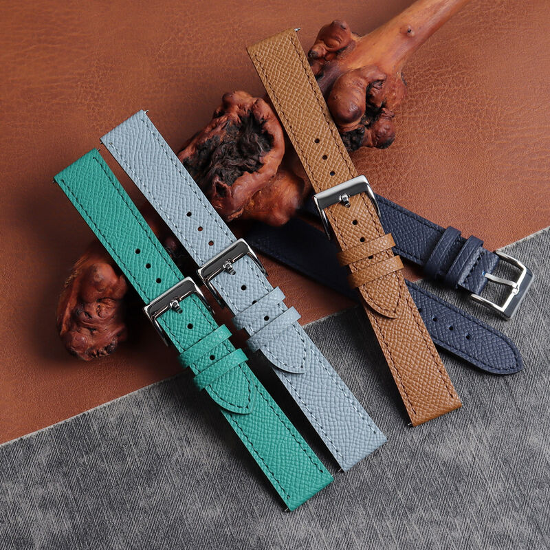 Genuine Leather Watch Bands For Blancpain X Swatch 22mm Epsom Watch Strap Palm Pattern Quick Release Full Grain