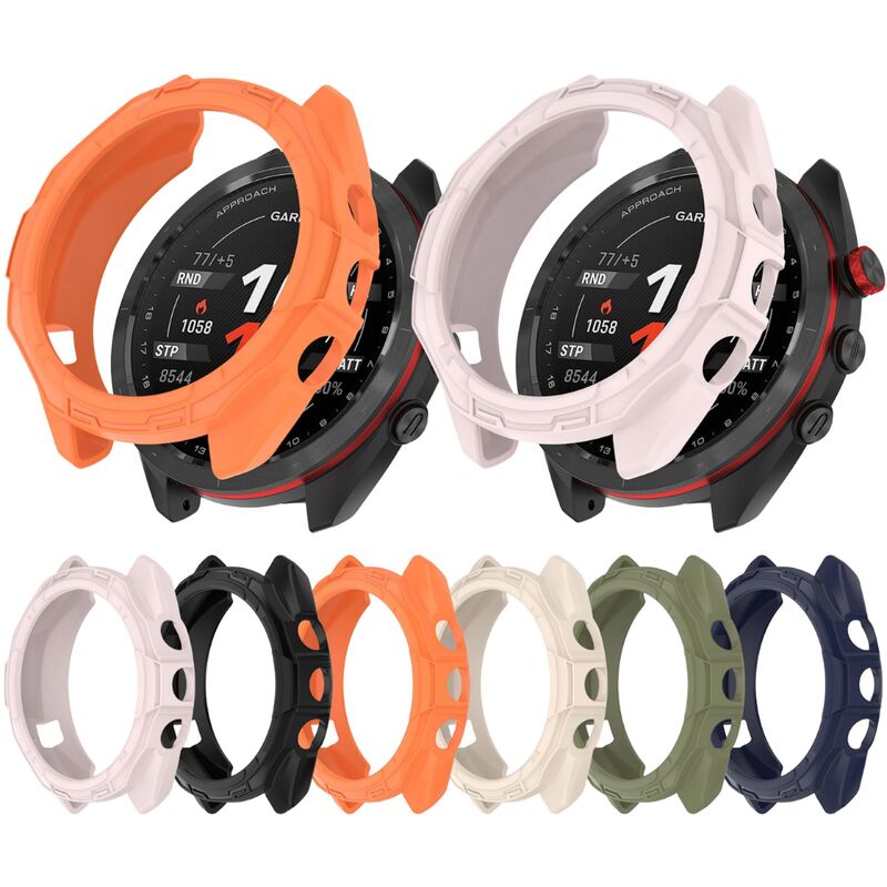 Sport Protective Rubber Case for Garmin Approach S70 42mm 47mm Shockproof Anti-Scratch Bumper Shell Slim Soft TPU Bezel