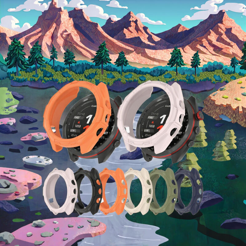 Sport Protective Rubber Case for Garmin Approach S70 42mm 47mm Shockproof Anti-Scratch Bumper Shell Slim Soft TPU Bezel