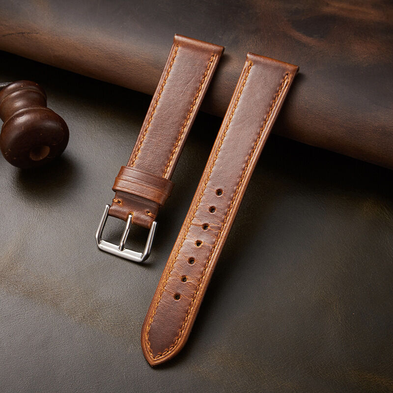 SWstrap Leather Watch Straps High Quality Wide Vintage Tanned Genuine Luxury Wrist Smart Watch Band Leather Watch Strap