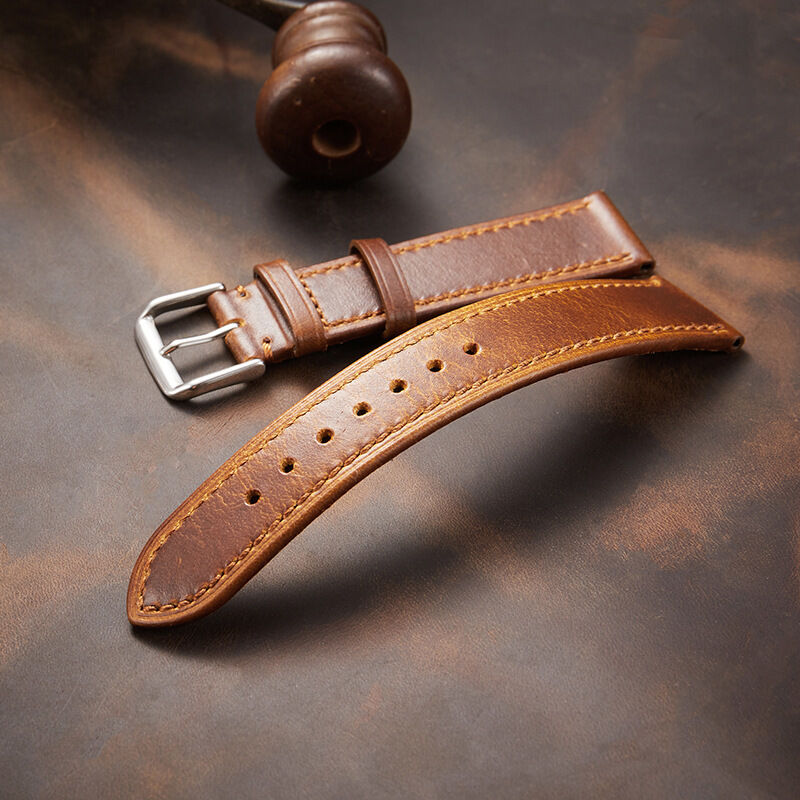 SWstrap Leather Watch Straps High Quality Wide Vintage Tanned Genuine Luxury Wrist Smart Watch Band Leather Watch Strap