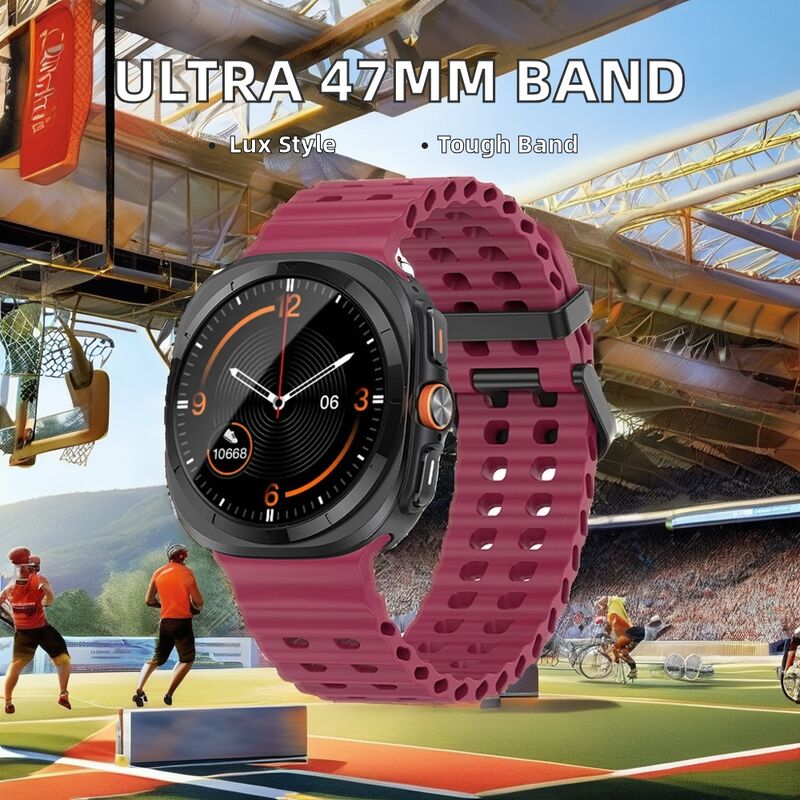 Silicone Strap for Samsung for Galaxy Watch Ultra 47mm Luxury Soft Sports Correa Bracelet Band for Men Women's Watch Ultra 47mm