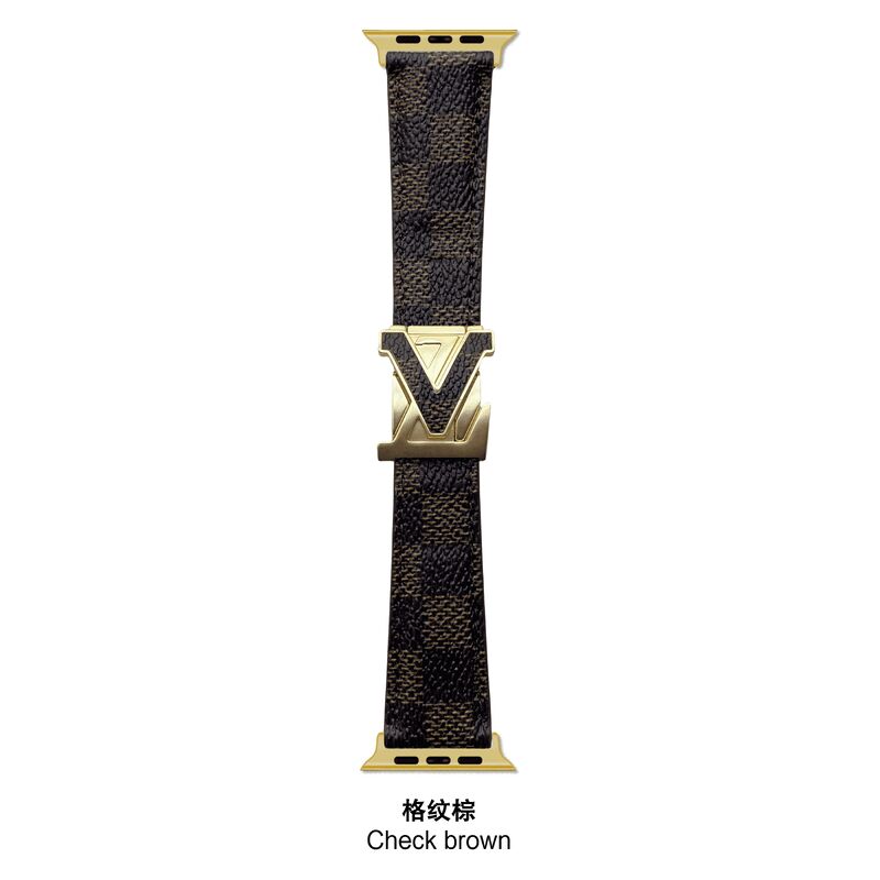 For Apple Watch 10(WB1010T) Women High Quality V-shaped Magnetic Clasp Genuine Leather Band Strap