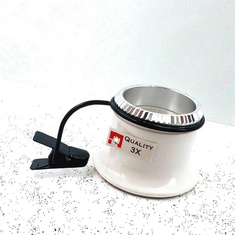 Triple Jeweler Watch 5X-15X Portable Monocular Glass Magnifying Loupe Lens for Jewelry Inspection