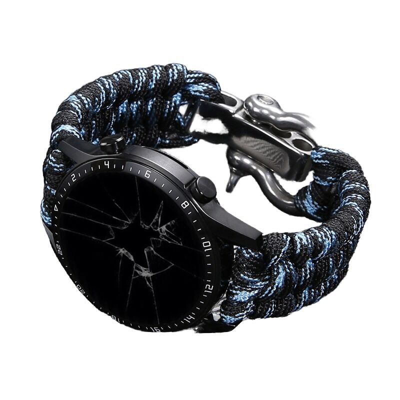 Active 2 Gear S3 Bracelet Belt for Samsung for Galaxy Watch 3 4 46mm for Huawei Watch GT Band 22mm Nylon Braided Strap Durable