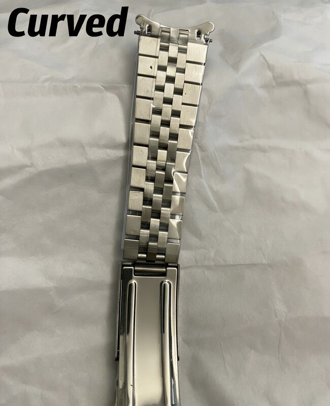 904L Stainless Steel 19-20mm Vintage Jubilee Bracelet for Rlx Datejust 1601 1603 16233 Solid Curved With Logo Deployment Clasp
