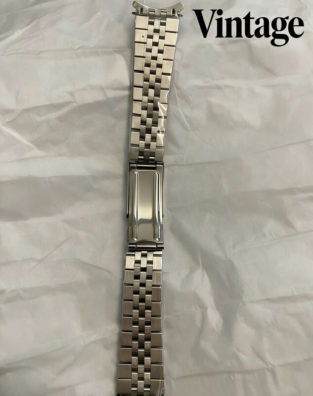 904L Stainless Steel 19-20mm Vintage Jubilee Bracelet for Rlx Datejust 1601 1603 16233 Solid Curved With Logo Deployment Clasp