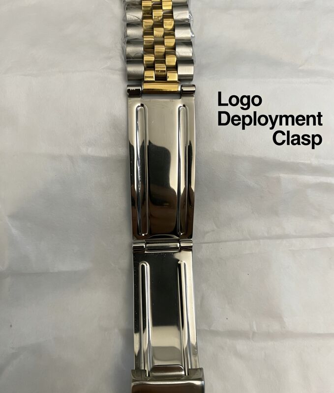 904L Stainless Steel 19-20mm Vintage Jubilee Bracelet for Rlx Datejust 1601 1603 16233 Solid Curved With Logo Deployment Clasp