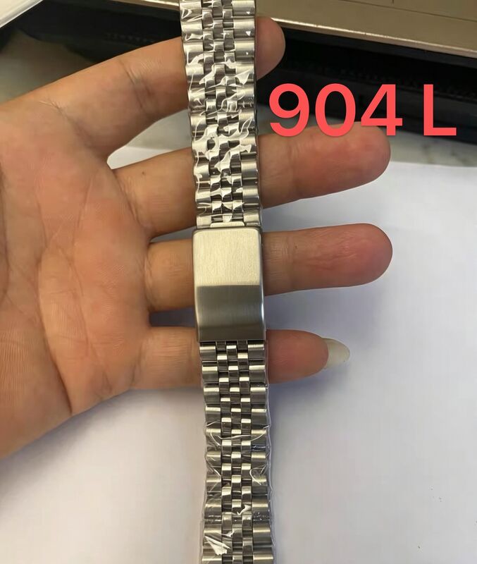 Custom logo 19/20mm Stainless Steel Bracelet Jubilé Vintage Luxury Strap for Rlx 1601 1603 16233 116233 with Folded Clasp