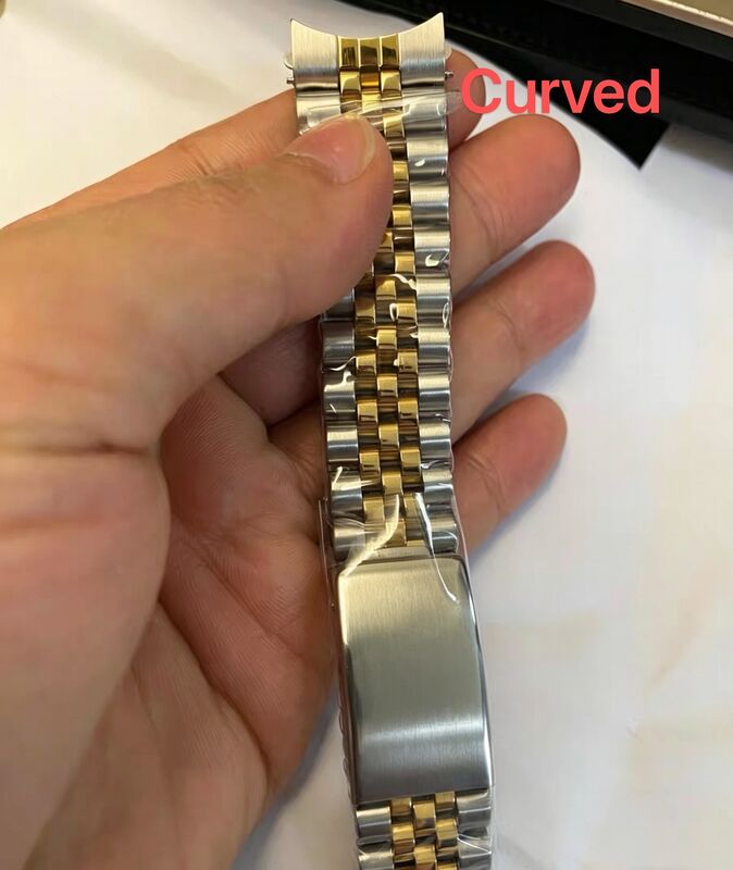 Custom logo 19/20mm Stainless Steel Bracelet Jubilé Vintage Luxury Strap for Rlx 1601 1603 16233 116233 with Folded Clasp
